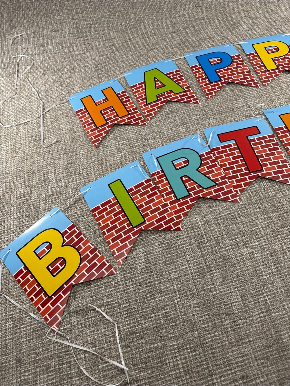 Colorful 'Birthday' Pennant Banner - Blue, Red, Yellow, Green